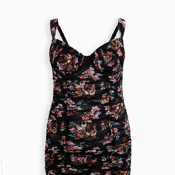 Torrid Floral mesh drawstring chemise - Picture 1 of 4